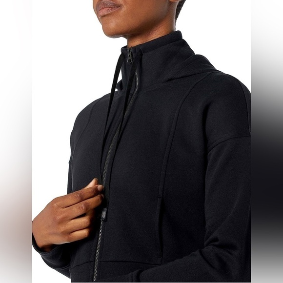 NWT Core 10 Women's Super Soft Fleece Cropped Length Zip-Up Hoodie Sweatshirt - Picture 2 of 8